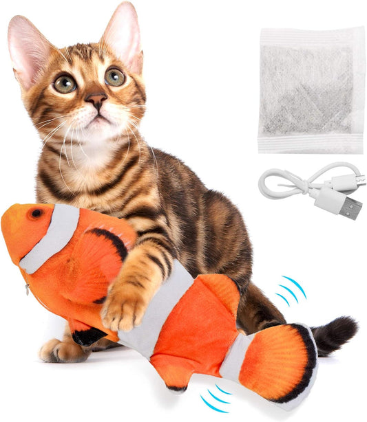 Pescado Juguete Usb Gato Catnip Ejercicio Interactivo Mascotas