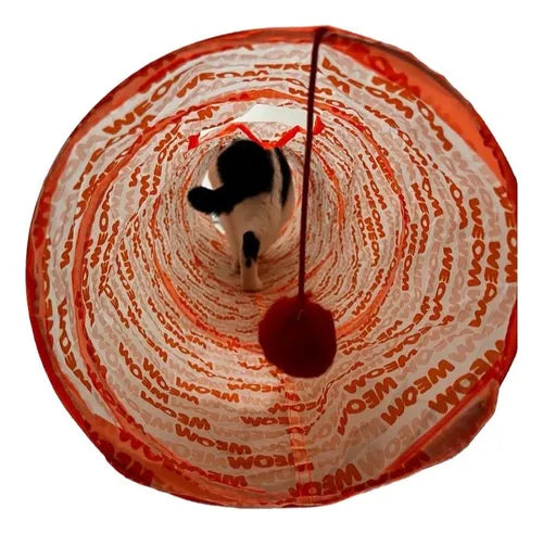 Tunel Tubo Plegable Para Gato 4 Entradas Pelusa