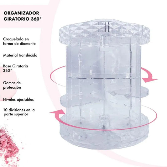 Organizador De Maquillaje Cosmeticos Rotación De 360 Grados