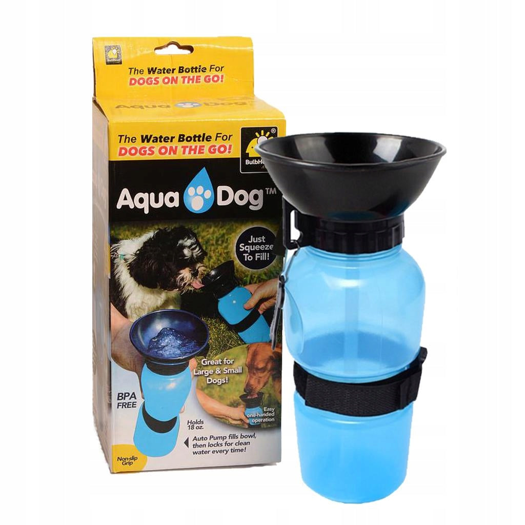 Botilito Bebedero Portátil Agua Para Perros y gatos Aqua Dog Color Azul